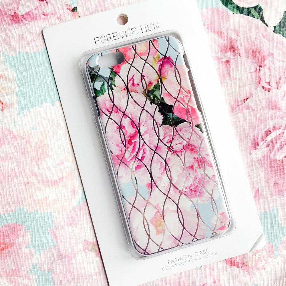 Gorgeous blush mint floral Peony iPhone 6 case